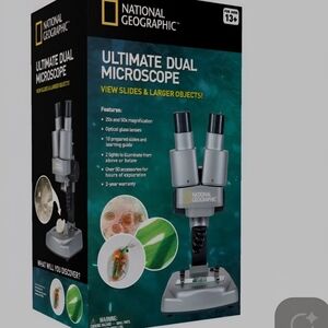 National Geographic Microscope with Black and Gray Accents